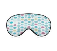 Blue Polka Dot Pattern Eye Cover Breathable Comfortable Eyeshade Soft Skin Friendly Sleep Mask Party Night Blindfold with Fashion Adjustable Eye Mask for Night Sleeping Travel Nap
