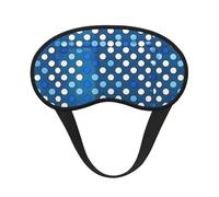 Blue Polka Dot Pattern Print Black Out Eye Mask for Sleeping Airplane, Sleep Mask Polyester for Home and Travel