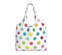 Blue Polka Dot Pattern Print Canvas Tote Bags for Women Reusable Grocery Bag Large Gym Canvas Cloth Pouchportable Shopping Handbag