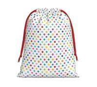 Blue Polka Dot Pattern Print Drawstring Gift Reusable Bag Party Favors Weddings Office Travel Daily Storage Pouch