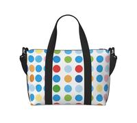 Blue Polka Dot Pattern Print Foldable Travel Duffel Bags, Sports Gym Bag Outdoor Weekend Bag Crossbody Bag for Air, Travel Holdall, Fitness, Short Breaks for Women Men