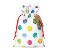 Blue Polka Dot Pattern Print Gift Decor Drawstring Bags Reusable Holiday Versatile Party Favors Present Sack
