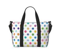 Blue Polka Dot Pattern Print Handheld Crossbody Travel Bag Single Shoulder Handbag Sports and Fitness Bag Travel Luggage Bag
