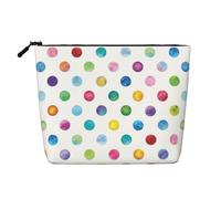 Blue Polka Dot Pattern Print Makeup Bag, Toiletry Organizer,One Pack for Multiple Daily Uses, Business Trip Companion