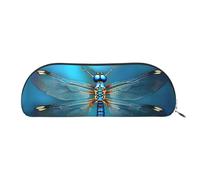 Blue Polka Dot Pattern Print Receive Bag Makeup Bag Cosmetic Bags Travel Storage Bag Toiletry Receive Bags Pencil Case Pencil Bag, Blue Odonata Pattern, One Size