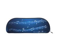 Blue Polka Dot Pattern Print Receive Bag Makeup Bag Cosmetic Bags Travel Storage Bag Toiletry Receive Bags Pencil Case Pencil Bag, Blue Musical Notes, One Size