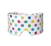 Blue Polka Dot Pattern Print Sleep Eye and Ear Muffs Blocking for Home Office Camping Airplane Travel Nap Aid