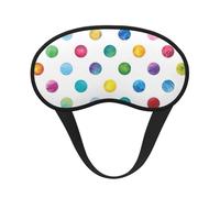 Blue Polka Dot Pattern Print Unisex Washable Eye Mask Sleeping Light-Blocking Cover for Home Hotel Camping