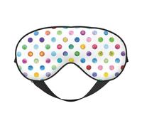 Blue Polka Dot Pattern Sleep Eye Mas Light Blocking Night Eye Blinder Travel Essential Gifts Women Men Sleep Mask