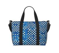 Blue Polka Dot Pattern Versatile Personal Item Travel Bags for Women - Spacious Duffel Bags for Traveling, Gym Bags for Men, Black, One Size