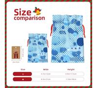 Blue Polka Dot Print Print Gift Decor Drawstring Bags Reusable Holiday Versatile Party Favors Present Sack