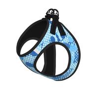 Blue Polka Dot Print Print Pet Vest Harnesses Leash Set Reflective Puppy Vest Dogs Walking Training Dog Harness