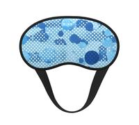 Blue Polka Dot Print Print Soft Comfortable Eye Mask for Sleeping Light Blocking Nap Travel Camping Night Rest