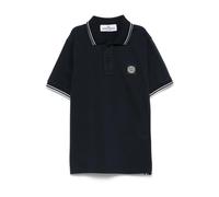 Blue Polo Shirt with Stripe Trim 4 Y