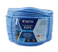 Blue Poly Rope Builder Polypropylene Nylon - 3mm 6mm 8mm 10mm 12mm Winders/Coils (12mm x 30m Coil)