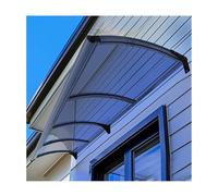 Blue Polycarbonate Canopy for Front Door - Large Sink Awning (120x300cm/47.2x118.1in) - Weatherproof UV & Snow Protection Ideal Outdoor Terrace Shade.