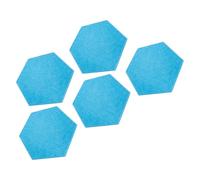 Blue Polyester Fiber Acoustic Panel 5 Pcs for Piano Practice Rooms | Sound Absorption and Noise Reduction Treatment, Self Adhesive Wall Use, Recording Studio Environment