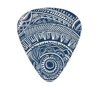 Blue Polynesian Maori Tribal Pattern High-Quality, Wear-Resistant And Tough Guitar Picks Give You A Different Musical Experience
