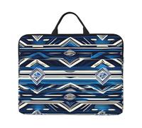 Blue Polynesian Maori Tribal Pattern Print 14in Laptop Case Sleeve Shockproof Portable Notebook Computer Cover Protector Bag