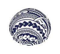 Blue Polynesian Maori Tribal Pattern print Bath cap Large bath cap Fit for all lengths of hair Protects hair bath cap Reusable
