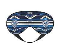Blue Polynesian Maori Tribal Pattern Print Breathable Full-Cover Eye Mask Stylish Adjustable Nap Night Restful Environment