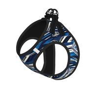 Blue Polynesian Maori Tribal Pattern Print Pet Vest Harnesses Leash Set Reflective Puppy Vest Dogs Walking Training Dog Harness
