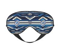 Blue Polynesian Maori Tribal Pattern Print Sleeping Eye Cover Eyeshade for Men Women Plane Travel Nap Night Sleeping