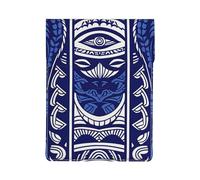 Blue Polynesian Maori Tribal Pattern Printed Laptop Sleeve Bag 13-Inch - Leather Laptop Sleeve Case Shockproof Protective Computer Cover Bag