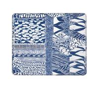(Blue Polynesian Maori Tribal Pattern) Printed Mousepad 8.3 x 10.3 in, Waterproof Non-Slip Mouse-Pad Rubber Base for Laptop Desktop Mat for Home Office Desk Decor
