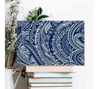 Blue Polynesian Maori Tribal Pattern Wall Decor For Living Room Large Canvas Wall Art For Bedroom Modern Office Pictures Wall Artwork Landscape Paintings Canvas Art Prints Home Decorations 18x12inch(4