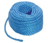 Blue Polypropylene Rope Coil 6mm Dia x 20M Nylon Rope Tarpaulin Multifunctional