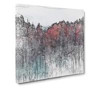 Blue Pond in Hokkaido Japan Canvas Print | Gallery Wrapped 30mm Frame Wall Art | 14x14 inches | Ready to Hang | Abstract Picture | Living Room Bedroom Lounge Office
