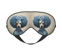 Blue Poodle Polka Dot Print Sleep Mask, Soft Breathable Eye Cover for Travel, Shift Work & Meditation