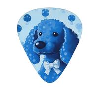 Blue Poodle Polka Dot Printed Guitar Picks 12-Piece Set - Comfortable, Versatile Plectrum for All Guitar Styles & Players