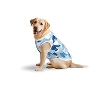 Blue Poodle Polka Dotprint Large Pets Vest Breathable Sleeveless Tank Top Apparel Cozy Lightweight T-Shirt