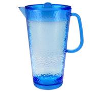 Blue Pool Acrylic Water Jug, Blue 2L Water Jug with Lid, 100% PS, BPA Free Pitcher Liquid Beverage Container with Handle, Suitable for Indoor/Outdoor Use