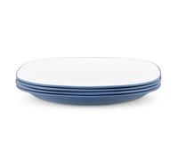 Blue Pool Dinnerware Set, Unbreakable Lightweight, Dinner Plates, Side Plates, Bowls, Tumblers, Ideal for Indoor/Outdoor Dining, Microwave/Dishwasher Safe (4, Dinner Plates)