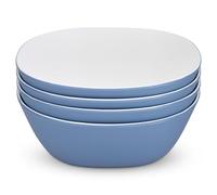 Blue Pool Dinnerware Set, Unbreakable Lightweight, Dinner Plates, Side Plates, Bowls, Tumblers, Ideal for Indoor/Outdoor Dining, Microwave/Dishwasher Safe (4, Bowls)