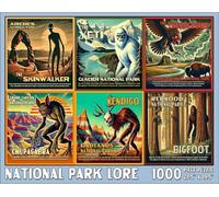 Blue Porcupine Puzzles National Park Lore Cryptids 1000 Piece Puzzle