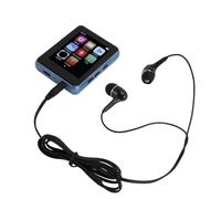 Blue Portable MP3 Player with Bluetooth V5.0 2.4" Full Touch Screen Up to 128GB Expandable Storage Built-in Speakers HiFi Digital Music Player for FM Radio E-Books Voice Control Background Playback