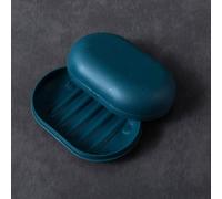 Blue Portable Soap Dish Travel Soap Box Soap Container with Lid Dish Shower Soap Box Travel Soap Case with Lid Plastic Soap Box Container Holder Leakproof Soap Box Soap Holder Holders and Dispensers