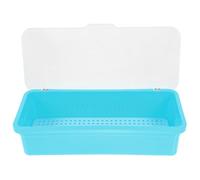 Blue Pp Cutlery Organiser Tray with Drainage and Storage for Kitchen