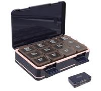 Blue Pp Double-Layer 7 Day Tablet Organiser with Three Compartments