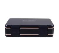 Blue PP Double Layer Pill Organizer with Seven Day Three Compartment Layout | Portable On-the-go Container, Morning Afternoon Evening Sections, Modern Sealed Design
