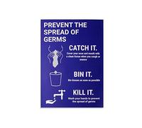 Blue Prevent The Spread of Germs Magnetic Sign to Ensure Staff and Customers Prevent the Spread of Germs
