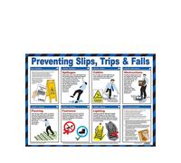 Blue Preventing Slips, Trips & Falls Poster (Each)