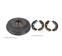 Blue Print 2 x Brake Drums with Brake Shoe Set fits Suzuki Ignis II 2003-2012
