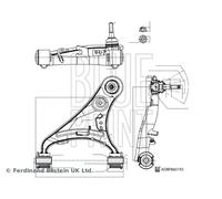 Blue Print ADBP860193 Front Right Upper Wishbone Suspension Arm Fits Land Rover