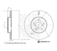 Blue Print Brake Disc Fits Rear Axle ADBP430133 - OE High Quality Part