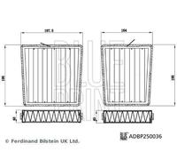 BLUE PRINT CABIN FILTER ADBP250036
